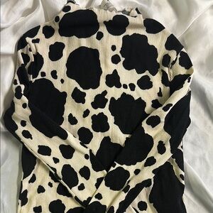 Girls H & M Chic Cow Print Design Top